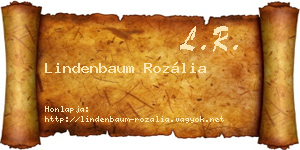 Lindenbaum Rozália névjegykártya